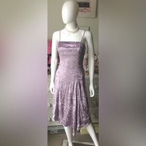 Moma Mueseum of Modern Art - Velvet Midi Dress in Lavender Color Size Small NWT